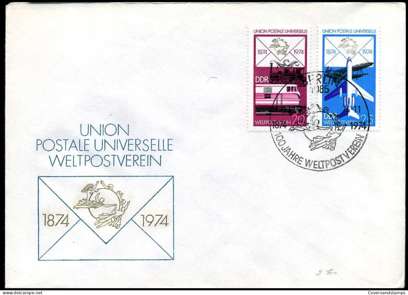 DDR - FDC - Union Postale Universelle - Trains