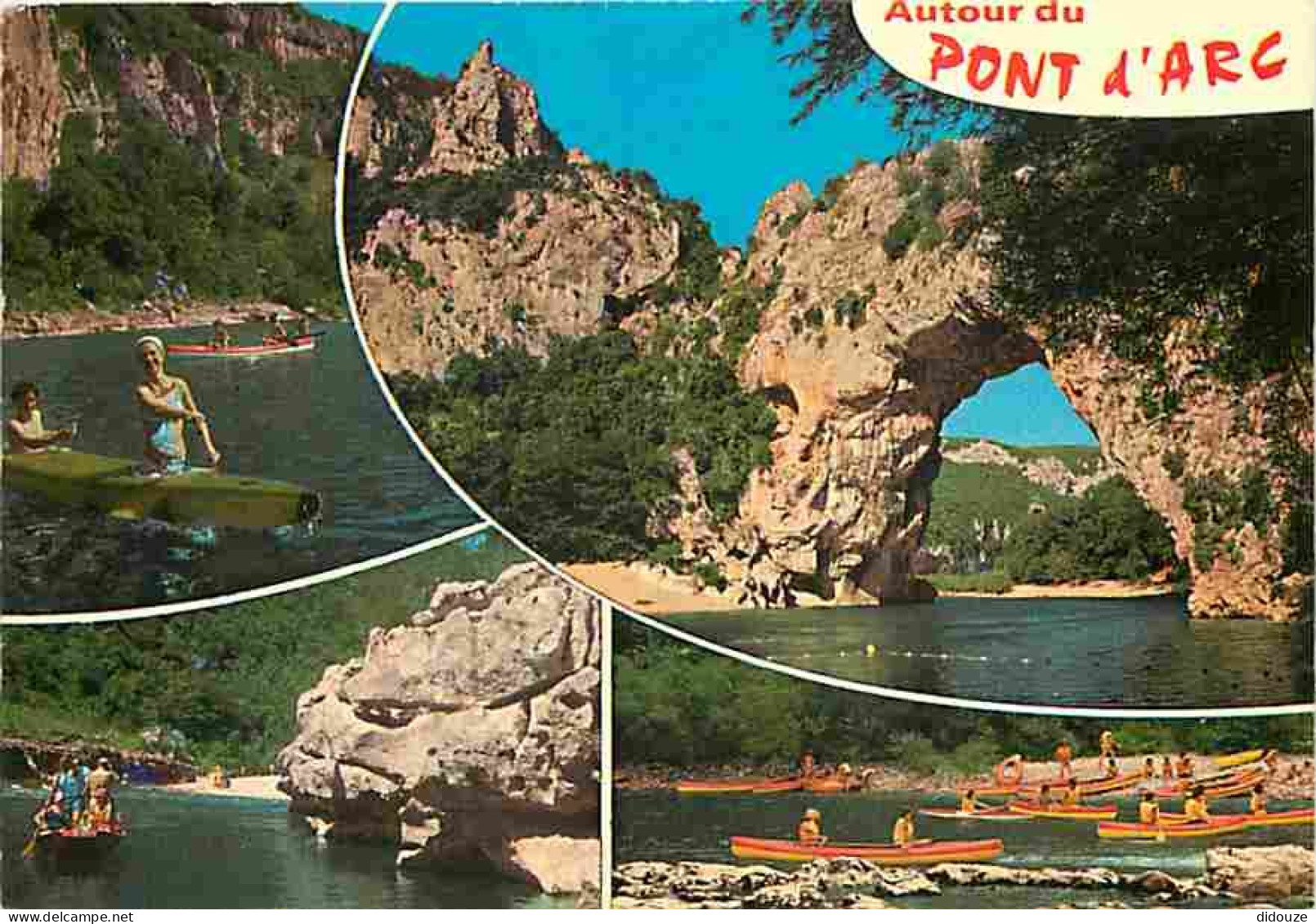 07 - Ardèche - Gorges De L'Ardèche - Le Pont D'Arc - Multivues - Canoë Kayak - CPM - Voir Scans Recto-Verso - Vallon Pont D'Arc