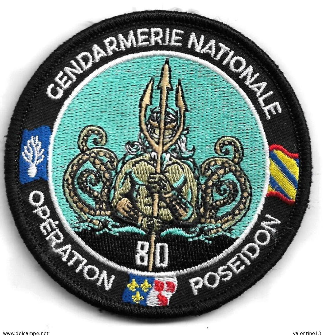 Ecusson Tissu GENDARMERIE NATIONALE OPERATION POSEIDON SOMME 80 - Feuerwehr