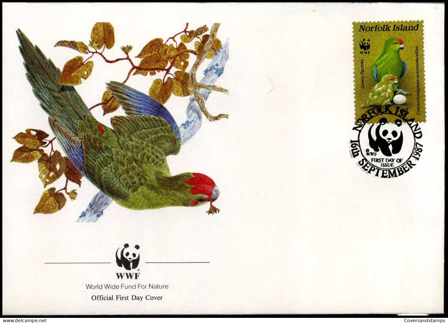 Norfolk Island - FDC - Green Parrot - FDC