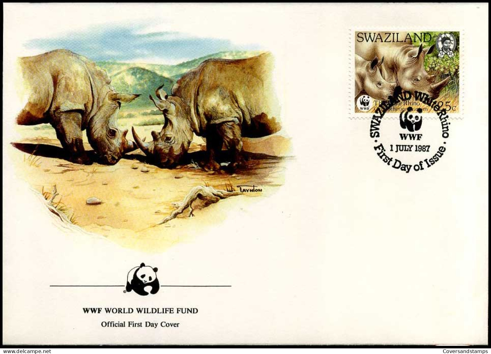 Swaziland - FDC - White Rhino - FDC