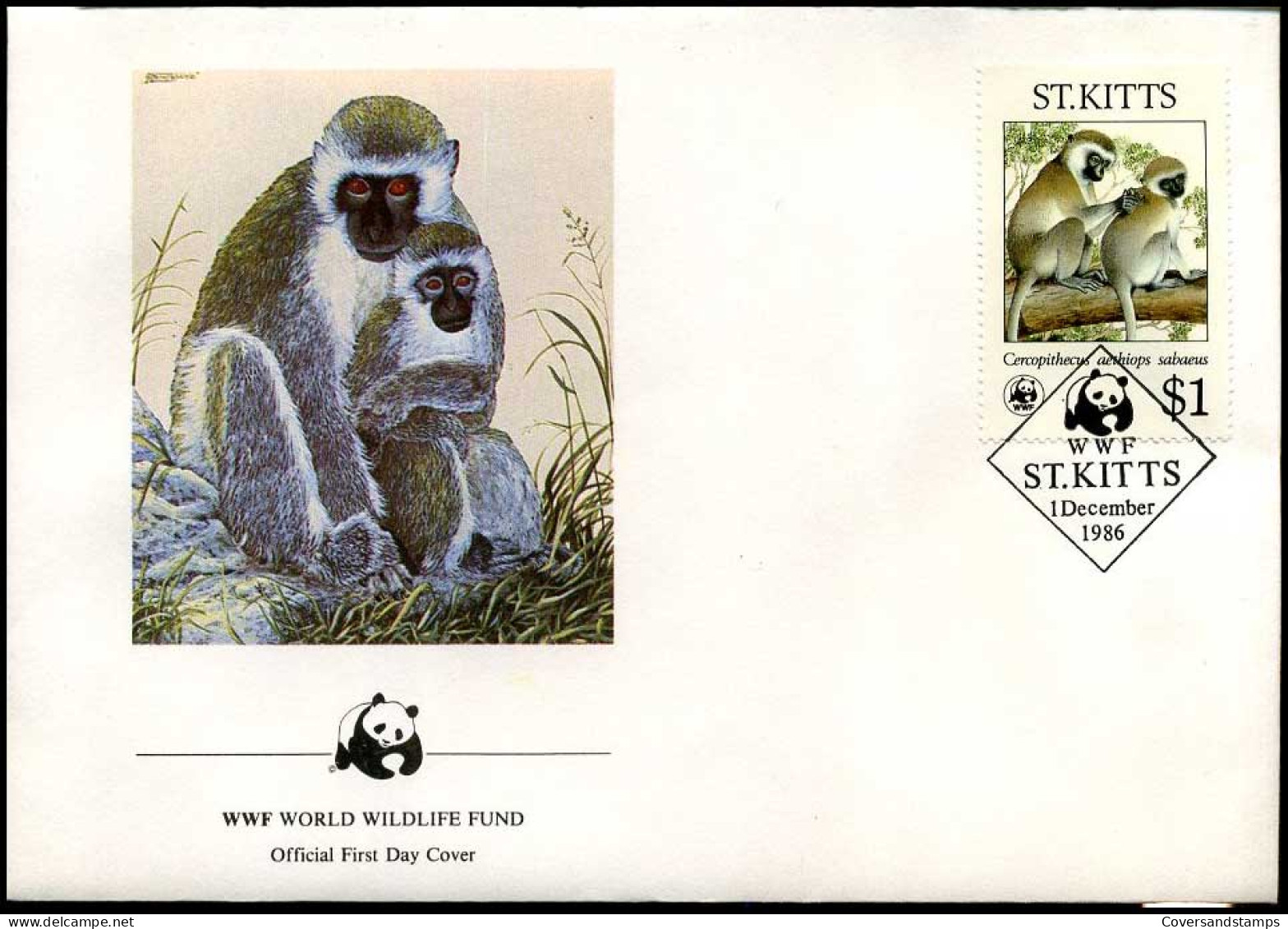St. Kitts - FDC - Green Monkey - FDC