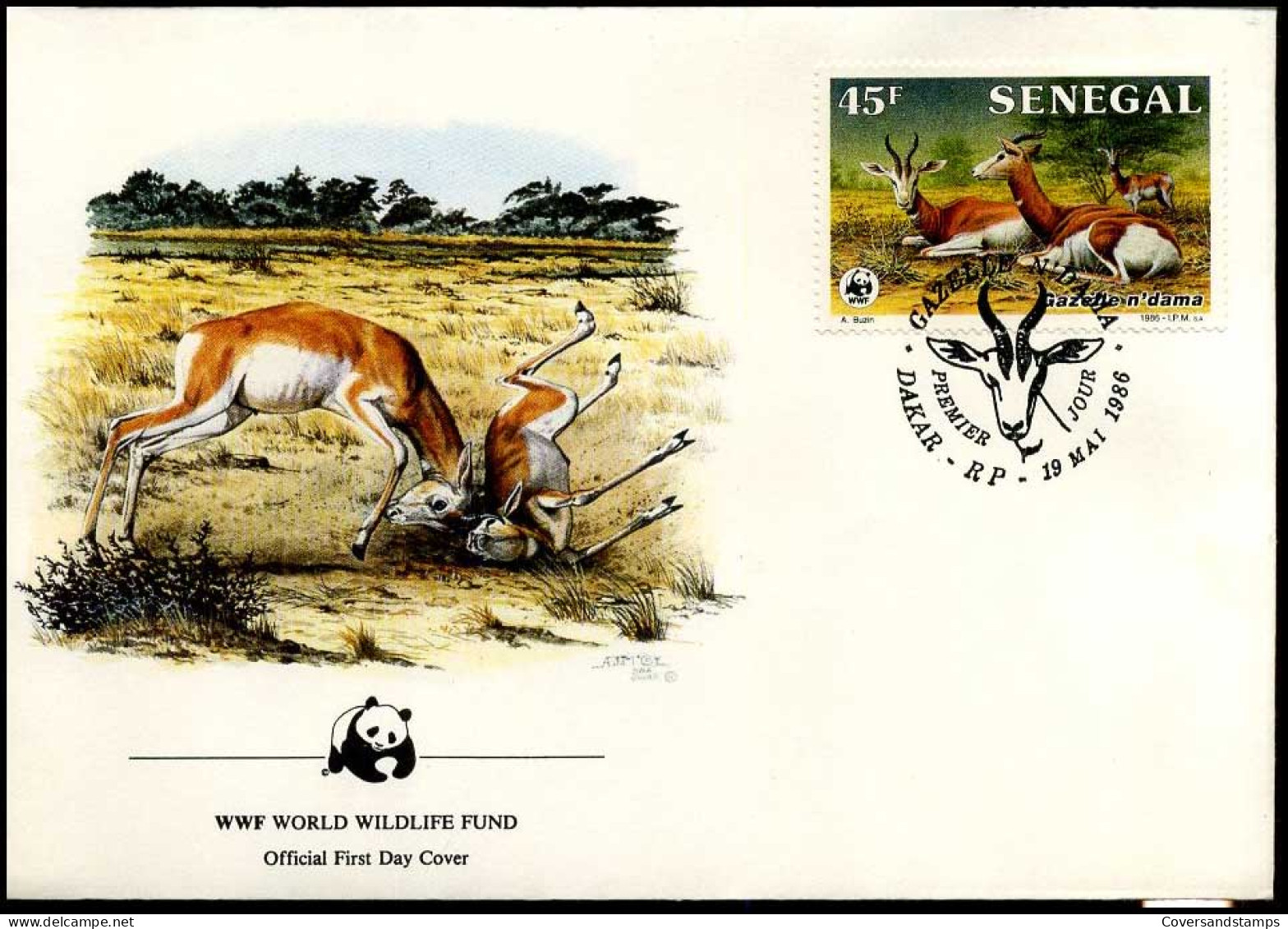 Senegal - FDC - Gazelle - FDC