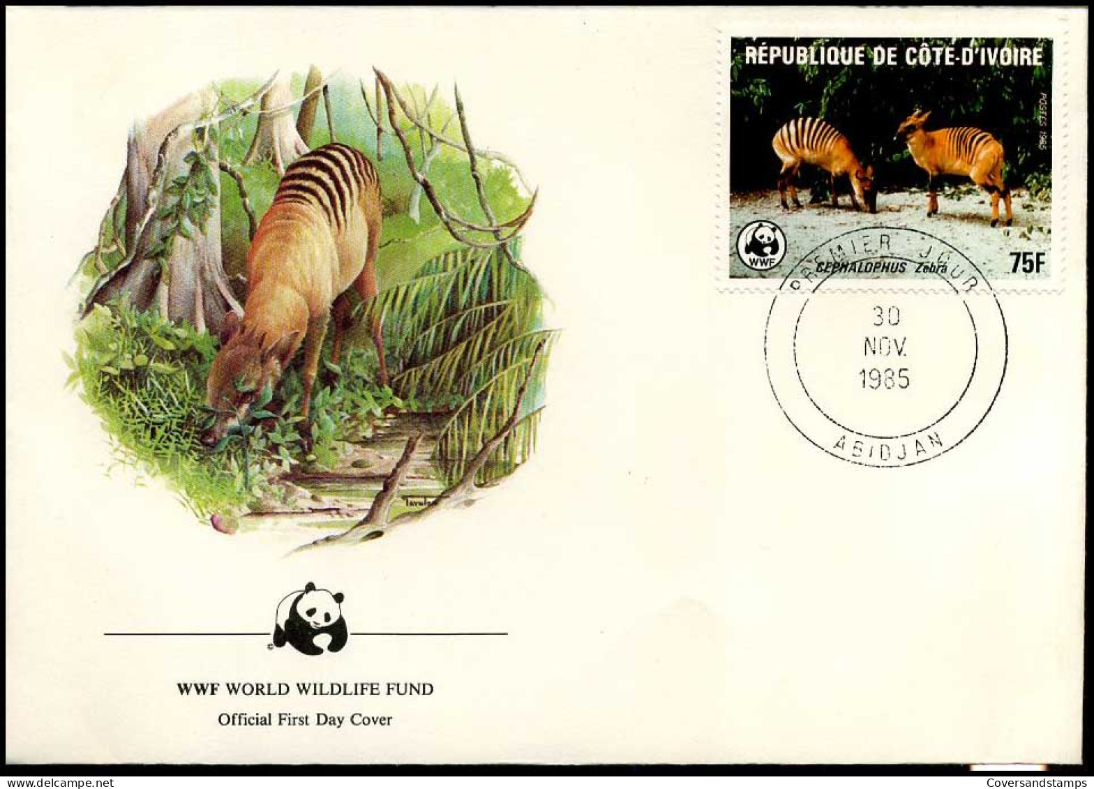 Cote D'Ivoire - FDC - Zebra - FDC