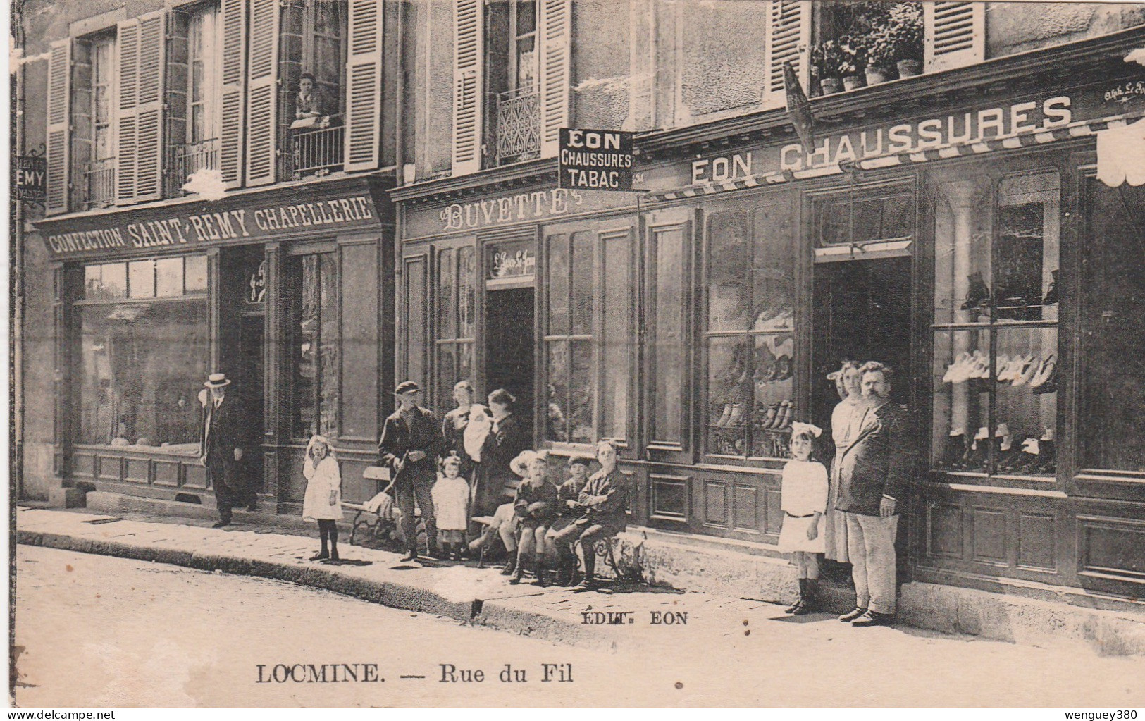 56 LOCMINE - Rue Du Fil   Editeur EON   BELLES DEVANTURES DE MAGASINS  SUP PLAN 1931  RARE Et TOP Voir Description - Locmine