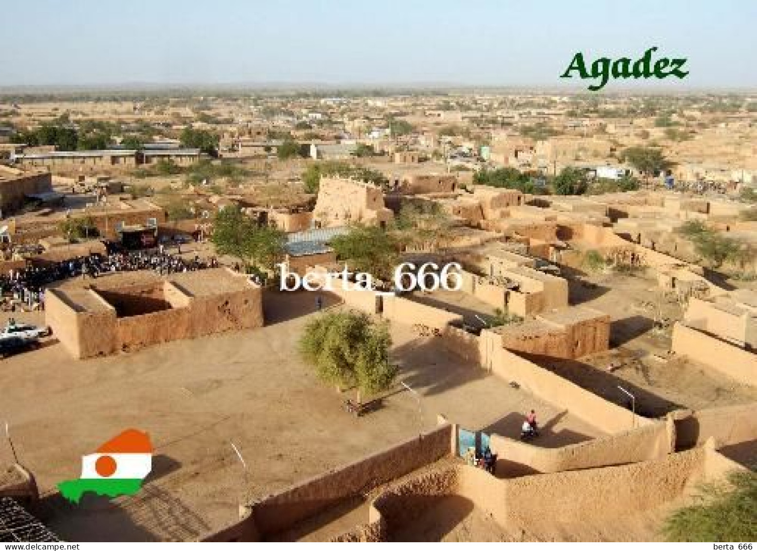 Niger Agadez Aerial View New Postcard - Niger