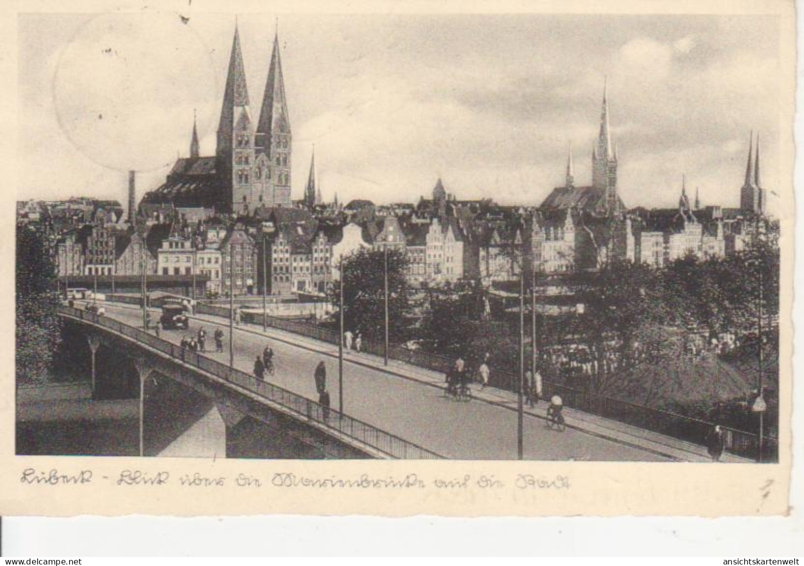 Lübeck Brücke Und Stadtpanorama Gl1937 #94.221 - Ponts