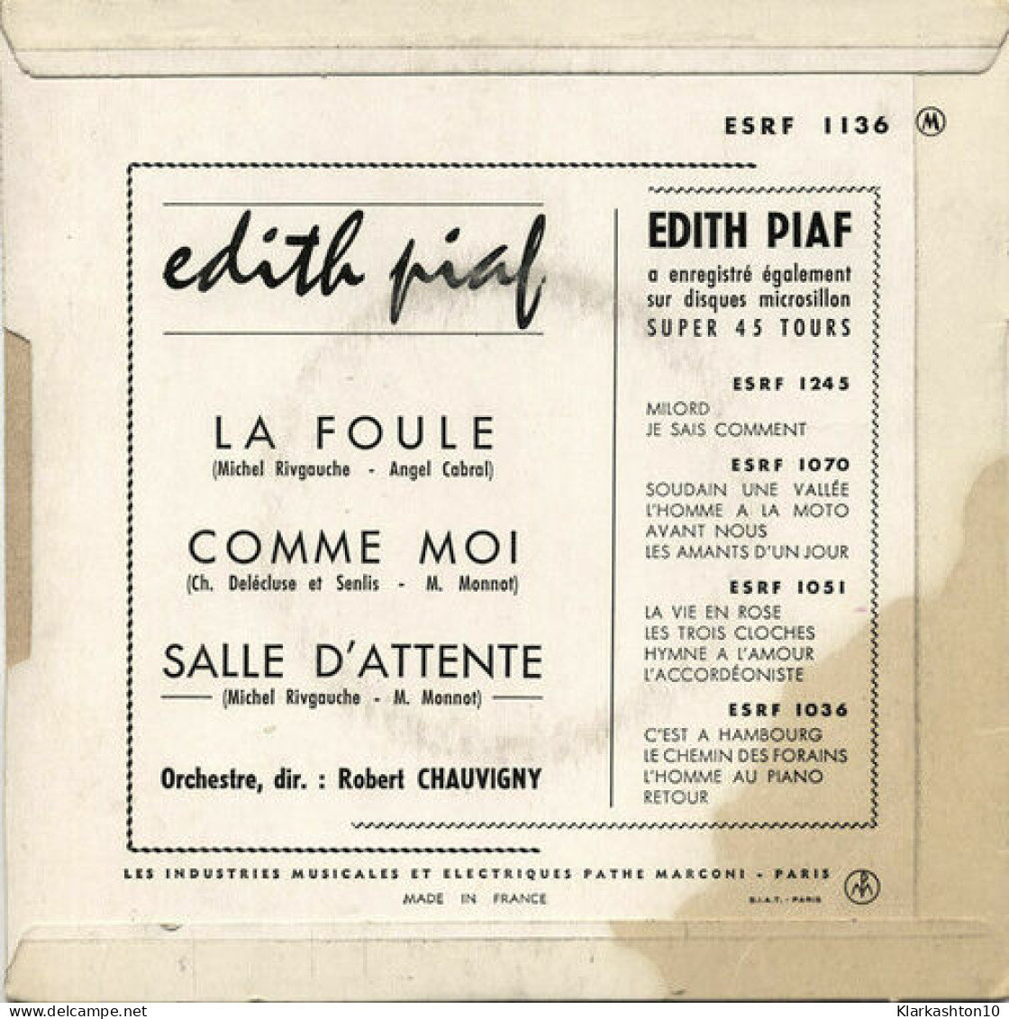 La Foule / Comme Moi / Salle D'attente - Ohne Zuordnung