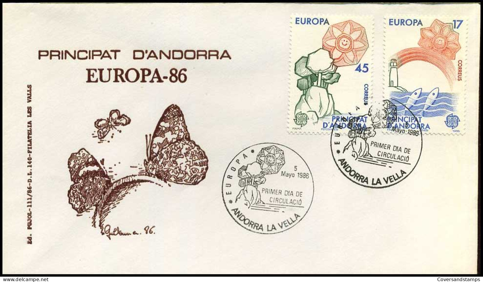 Andorra - FDC - Europa CEPT 1986 - Cartas & Documentos