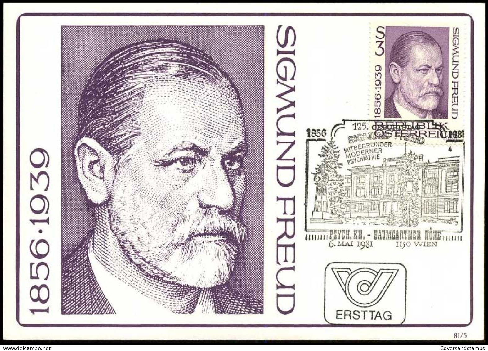 österreich - Maximum Card - Siegmund Freud - Cartes-Maximum (CM)