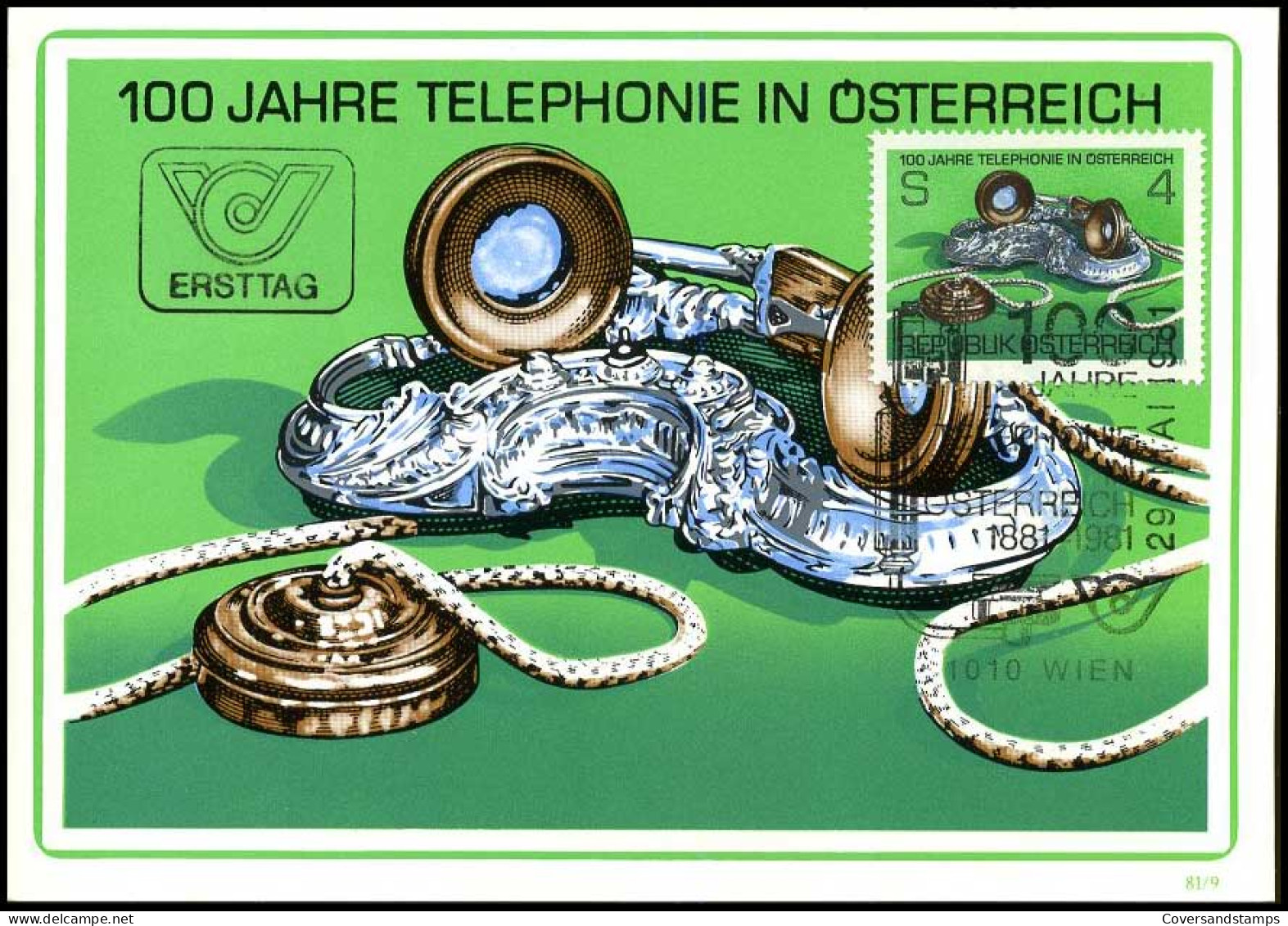 österreich - Maximum Card - 100 Jahre Telephonie In österreich - Cartes-Maximum (CM)