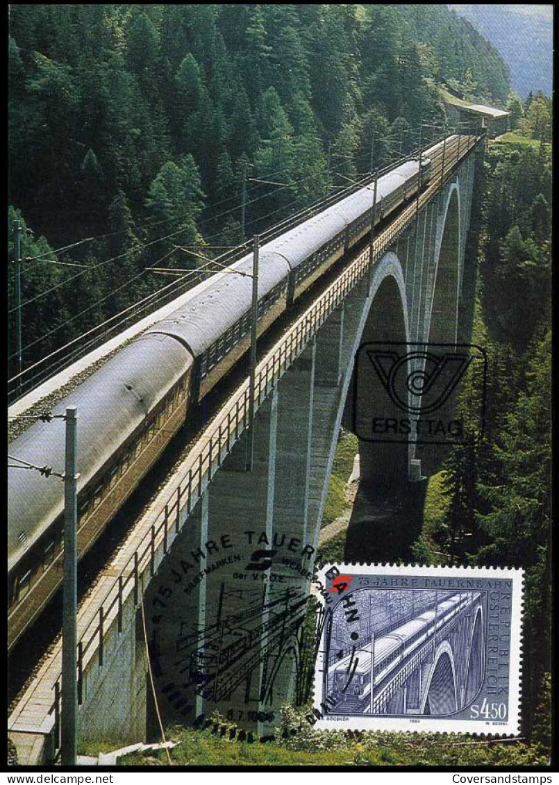 österreich - Maximum Card - 75 Jahre Tauernbahn - Trains