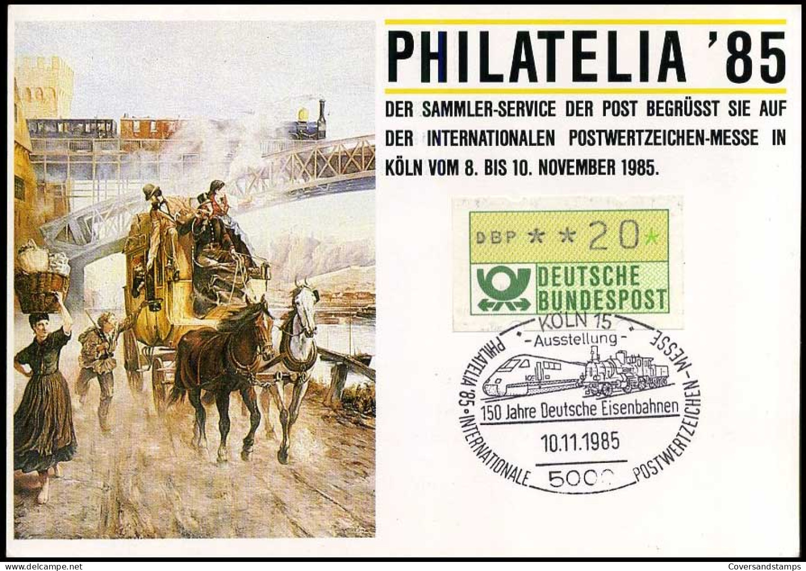 Bundespost - Souvenir - 150 Jahre Deutsche Eisenbahnen - Trains
