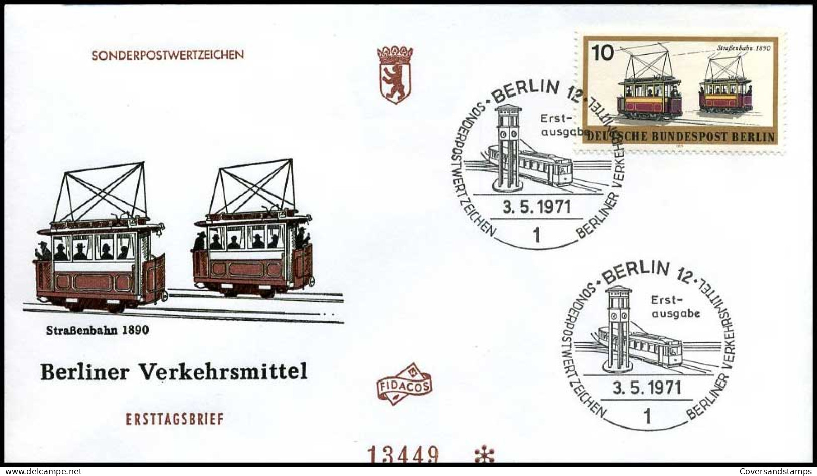 Bundespost  Berlin - FDC -  Berliner Verkehrsmittel - Trains