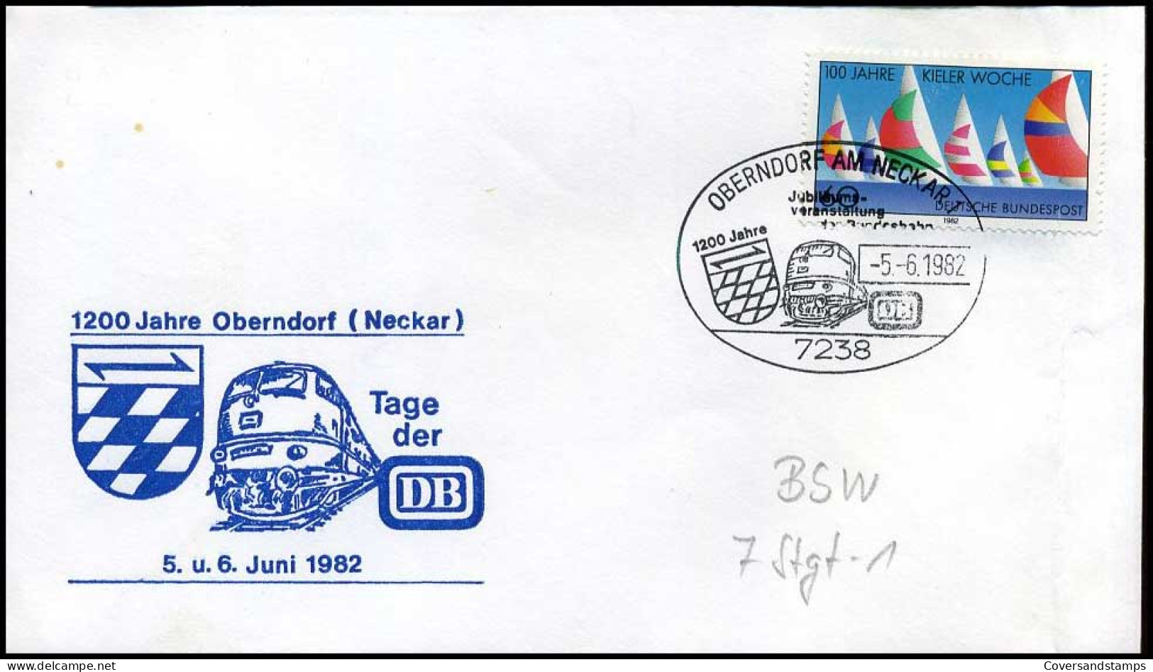 Bundespost  - FDC -  1200 Jahre Oberndorf, Tage Der DB - Trains