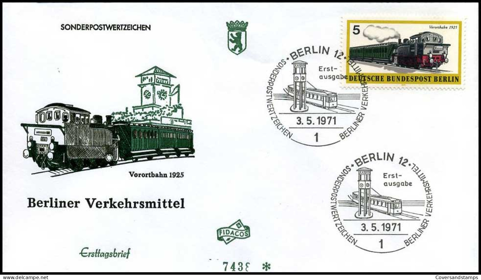 Bundespost Berllin  - FDC -  Berliner Verkehrsmittel - Trains