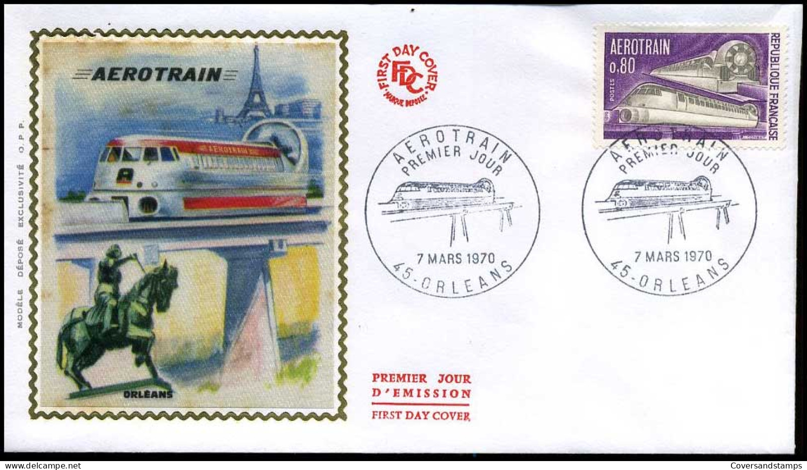 France - FDC - Aerotrain - Trains