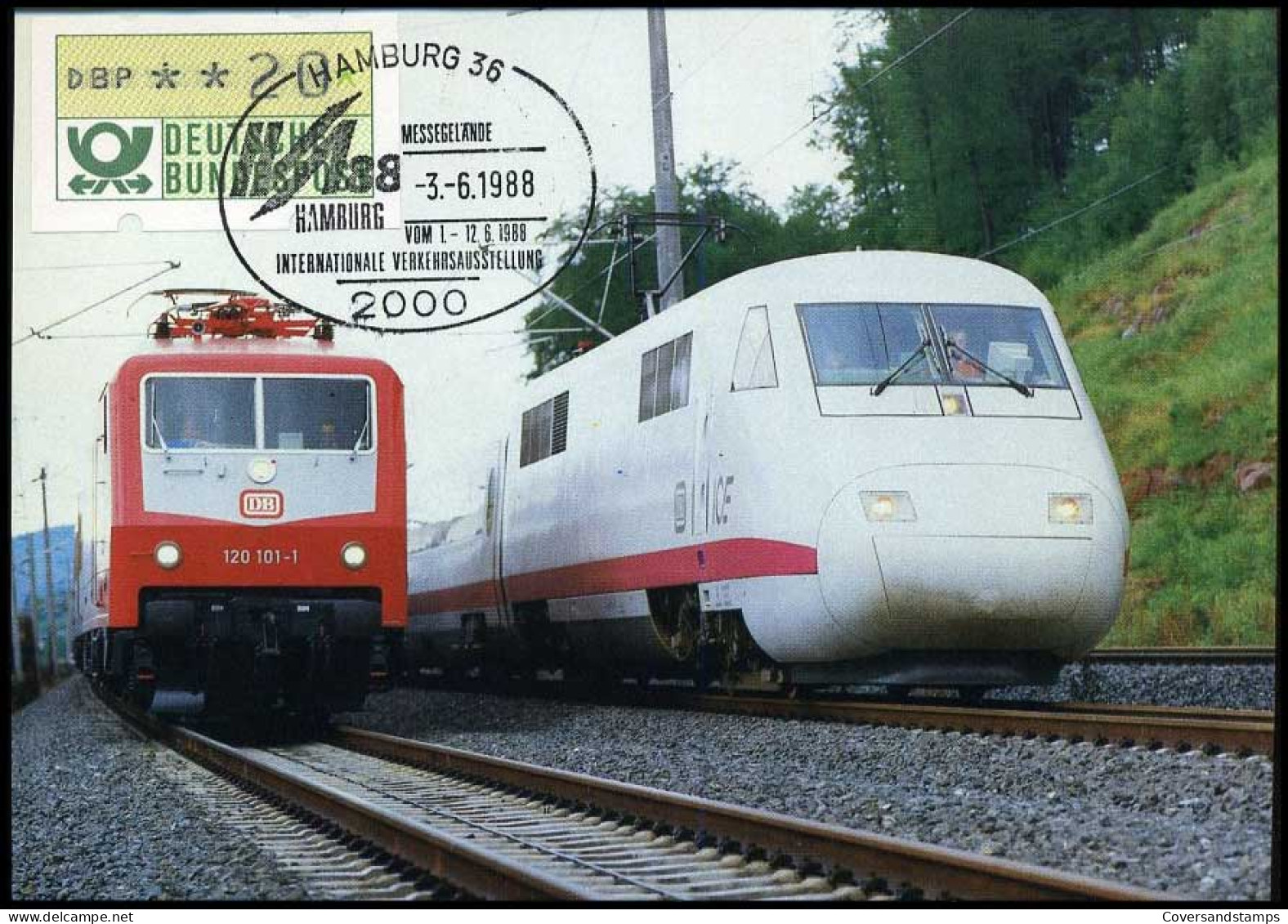 Bundespost - Maximum Card - Hamburg, Internationale Verkehrsausstellung - Trains