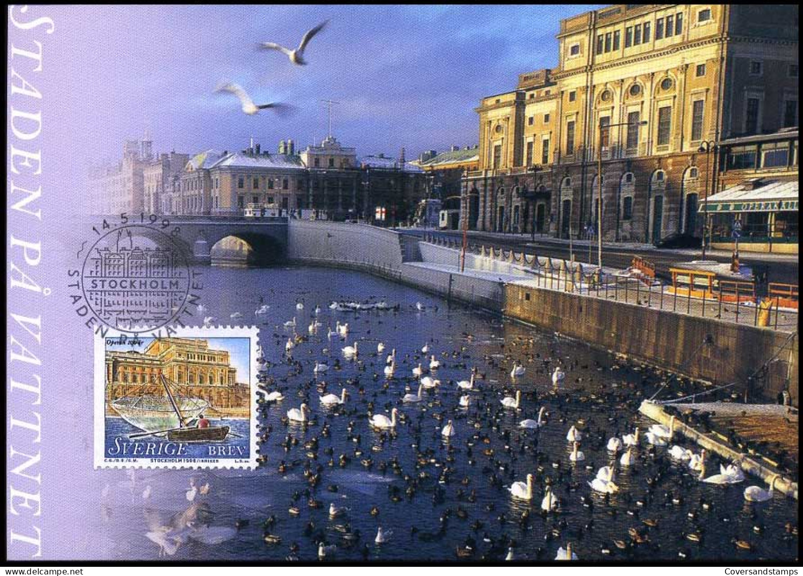 Sweden - Maximum Card - Stockholm, The Town On The Water - Cartes-maximum (CM)