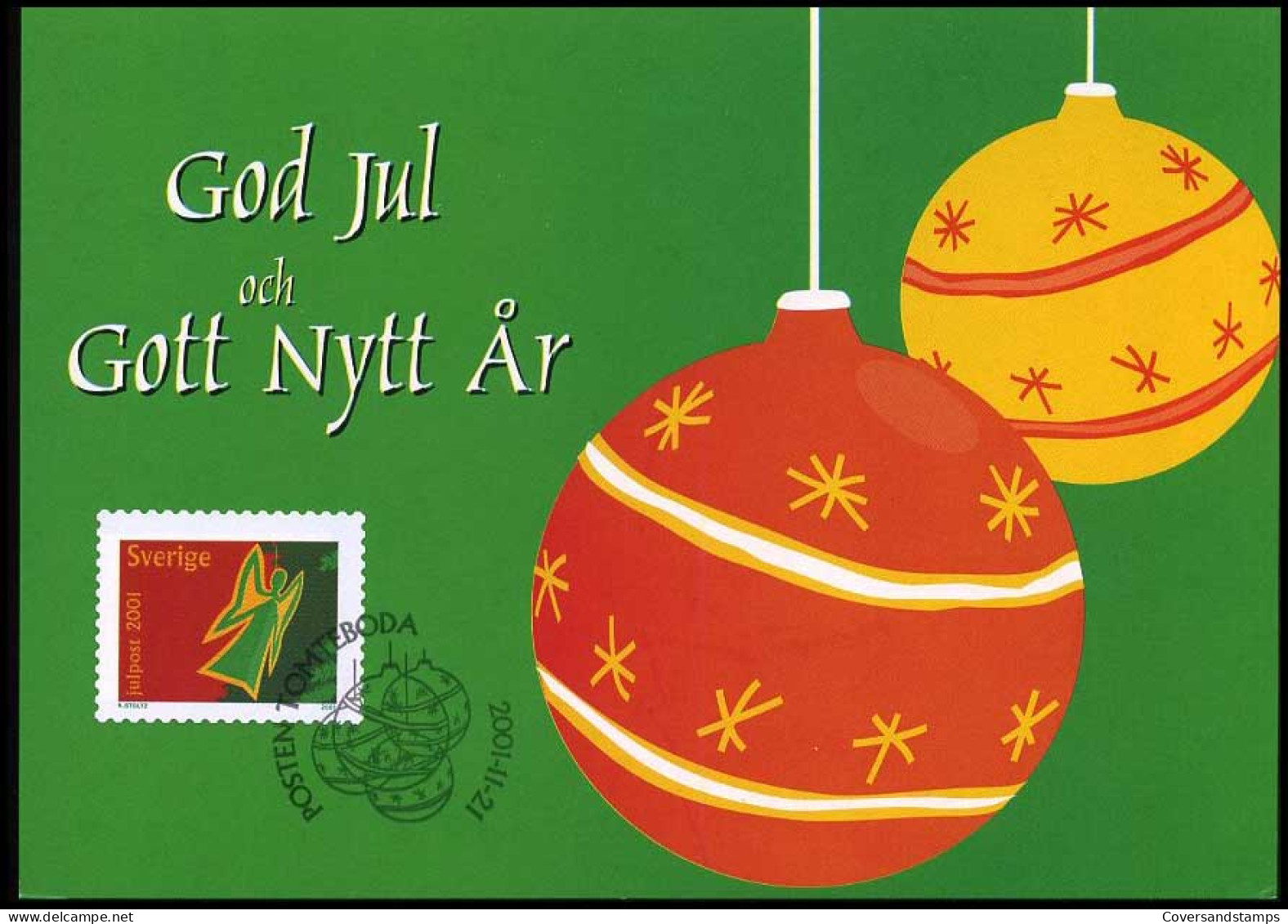 Sweden - Maximum Card - Christmas 2001 - Kerstmis