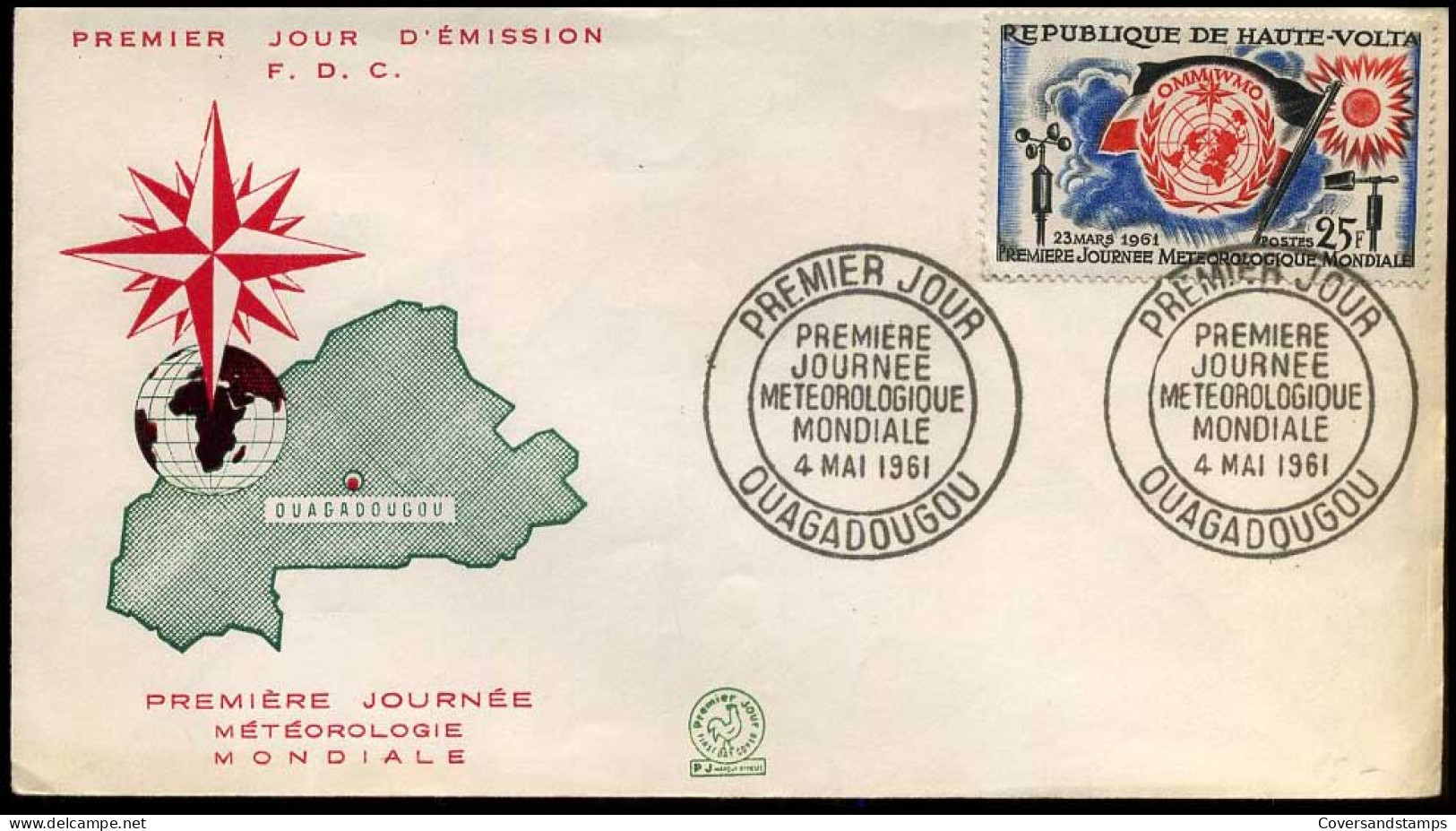 République De Haute-Volta - FDC - Journée Météorologique Mondiale - Alto Volta (1958-1984)