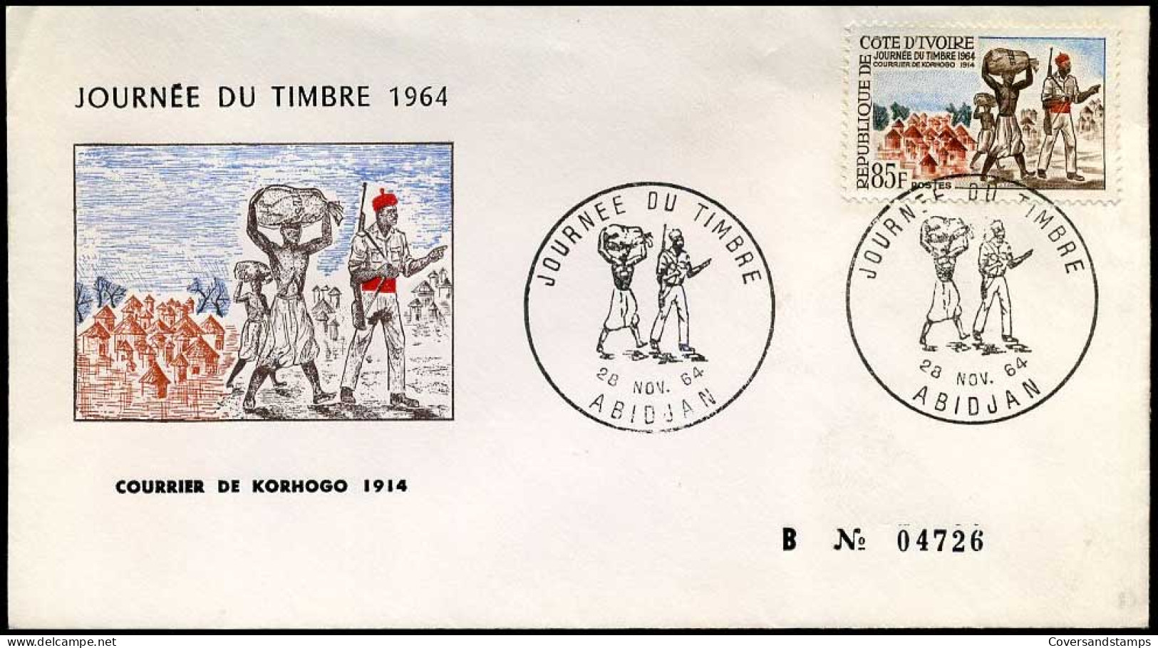 Côte D'Ivoire - FDC - Journée Du Timbre, Courrier De Korhogo 1914 - Côte D'Ivoire (1960-...)