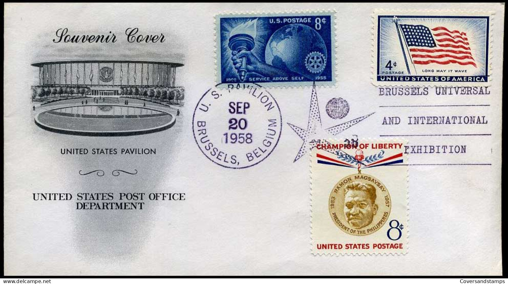 USA - FDC -  Expo 58 Brussels - 1951-1960