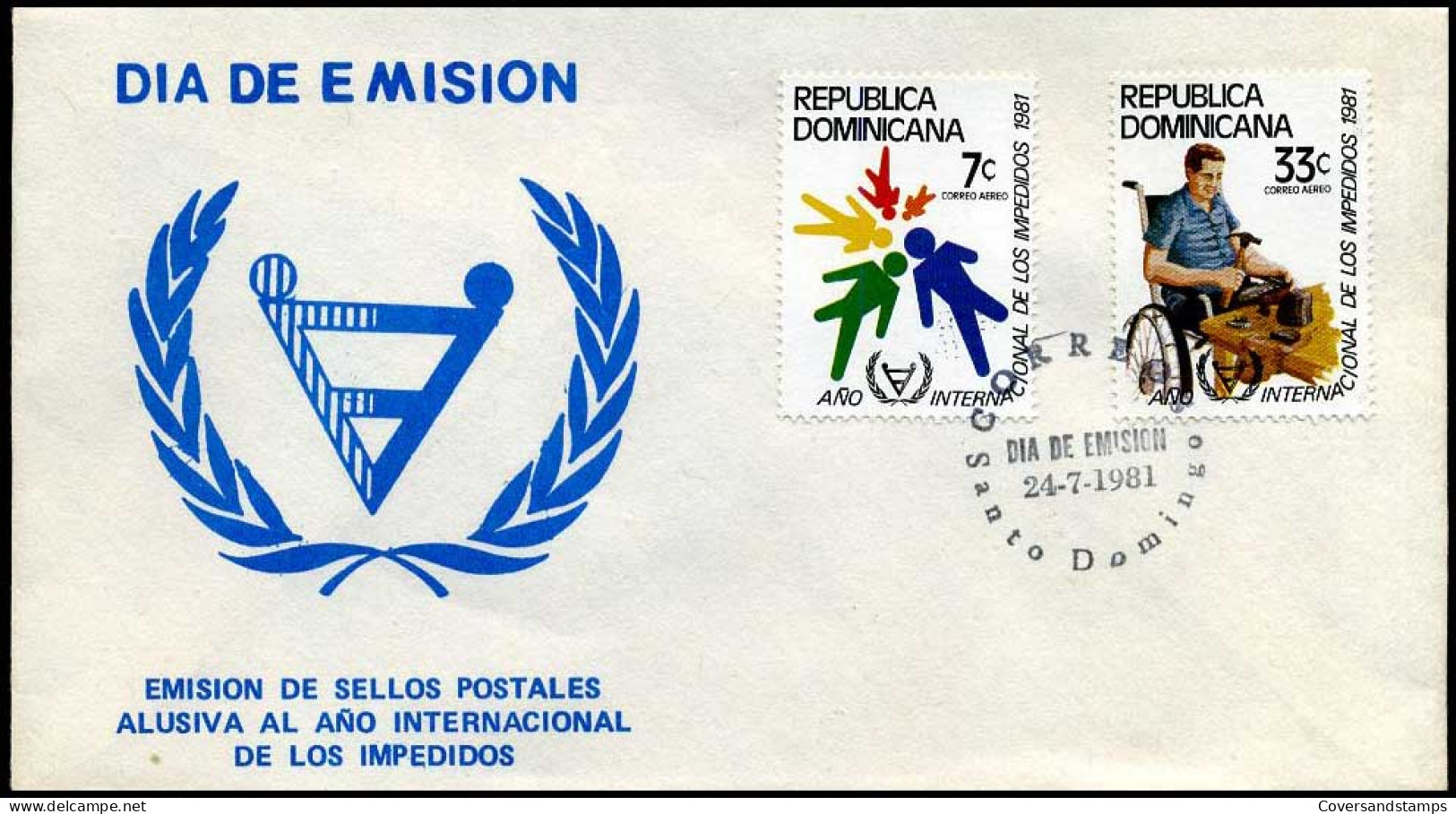 Republica Dominica - FDC - Alusiva Al Ano Internacional De Los Impedidos - Dominicaine (République)