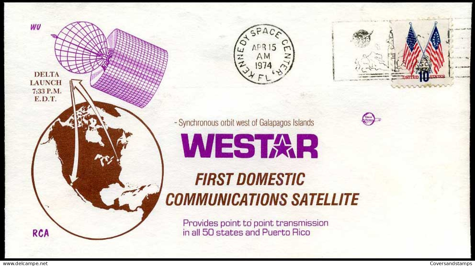 USA - FDC - Westar, First Domestic Communications Satellite - America Del Nord