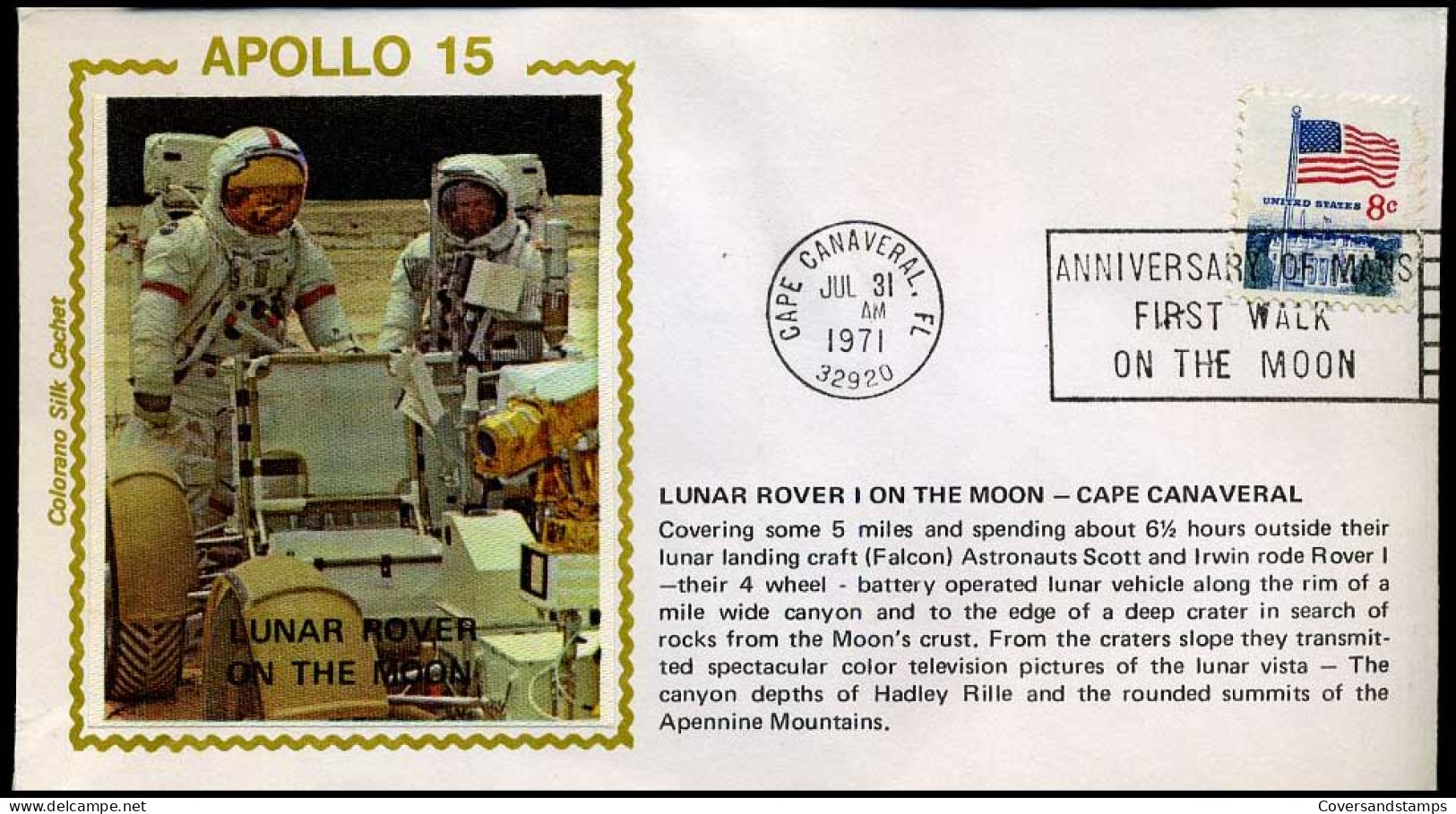 USA - FDC - Lunar Rover I On The Moon - Amérique Du Nord
