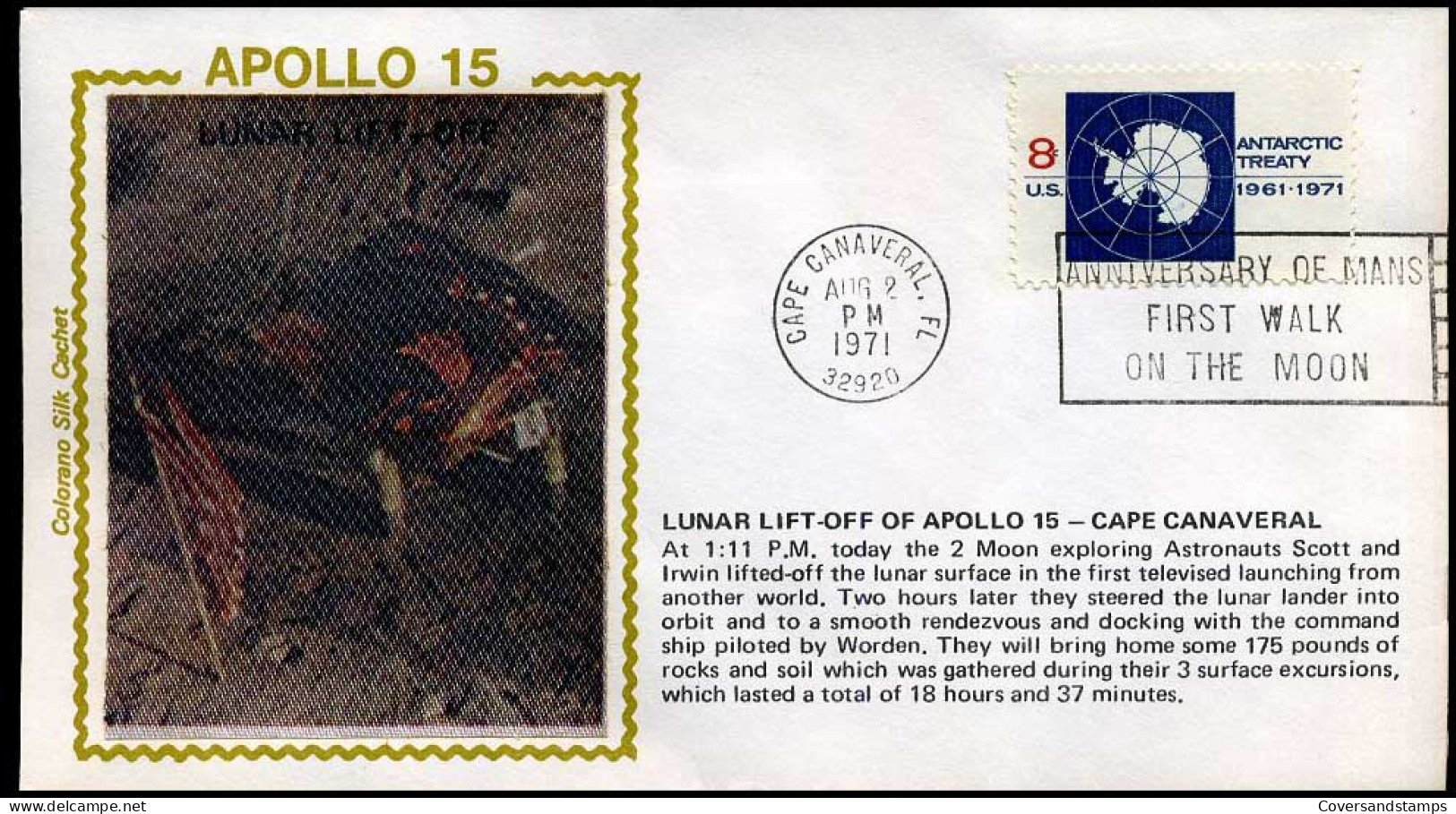 USA - FDC - Apollo 15 Lunar Lift-off - North  America