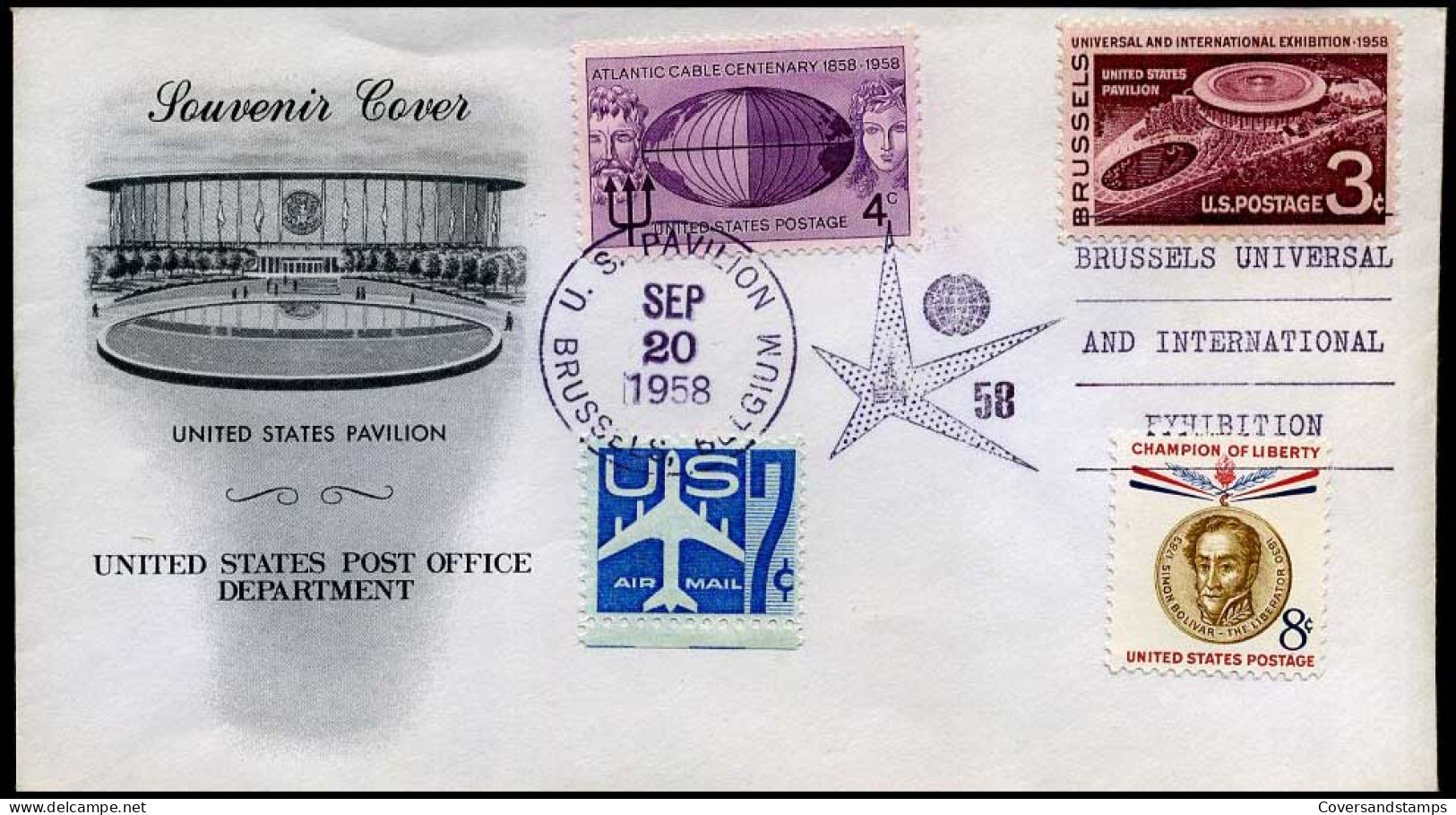 USA - FDC - EXPO 58 Brussels - 1951-1960