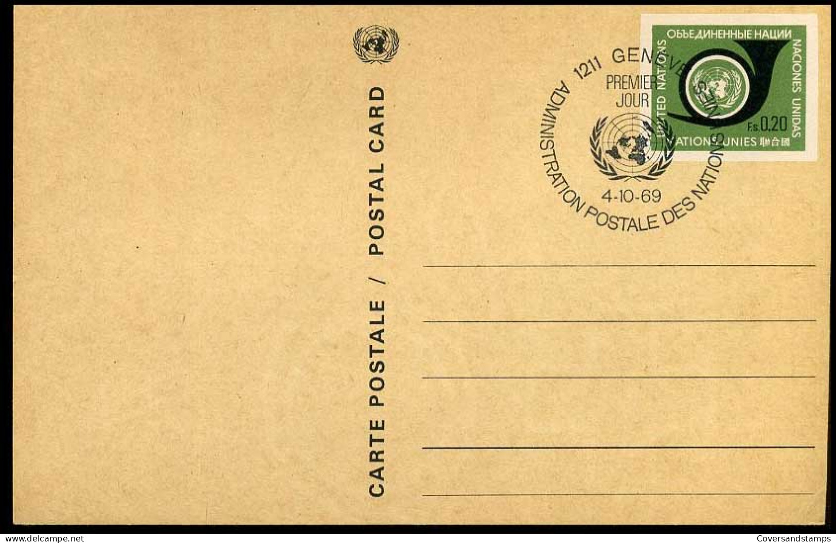 Nations Unies - Carte Postale - Covers & Documents