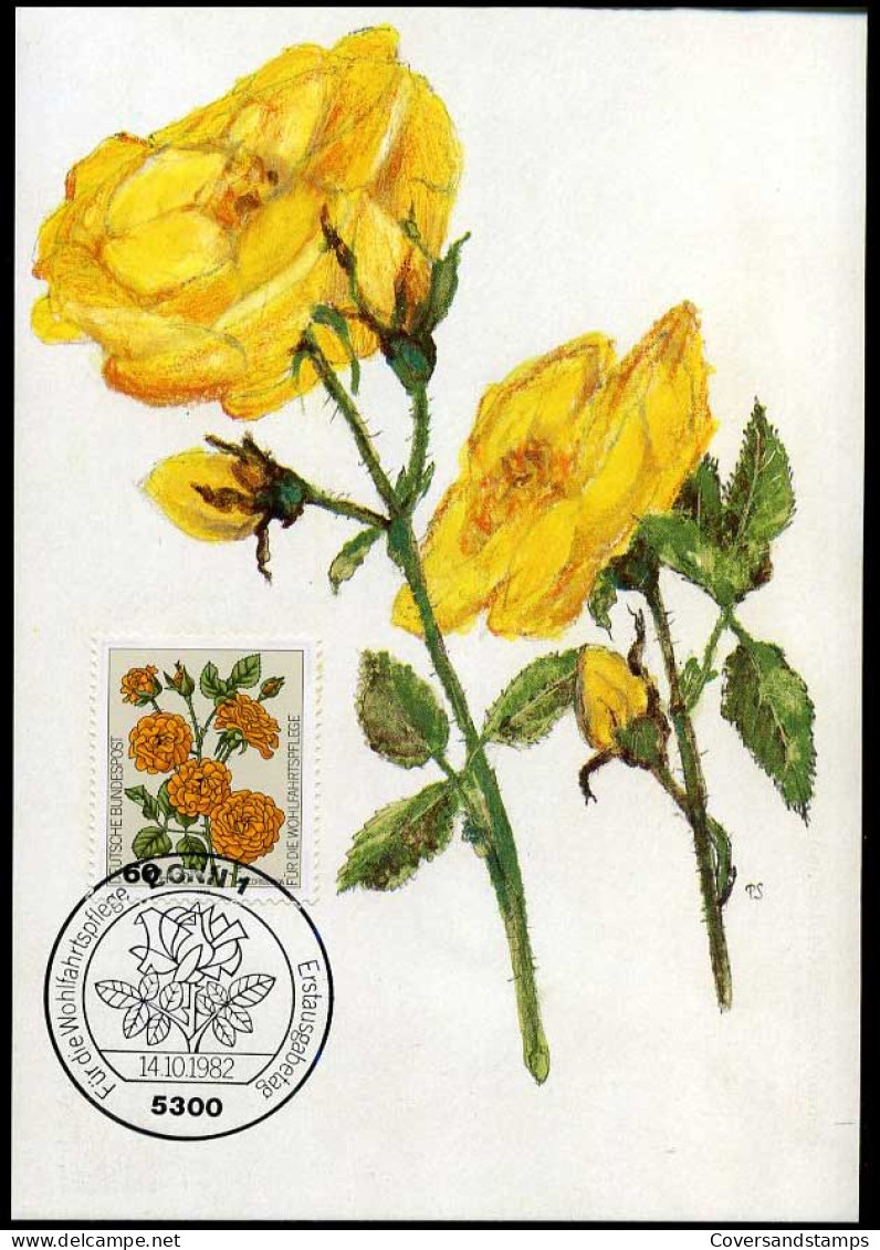 Bundespost - Maximum Card - Roses - Rose