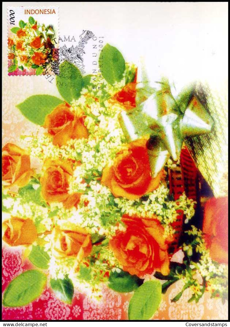 Indonesia  - Maximum Card - Roses  - Rosas