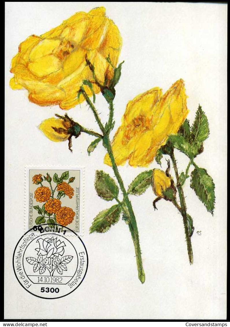 Bundespost  - Maximum Card - Roses  - Roses