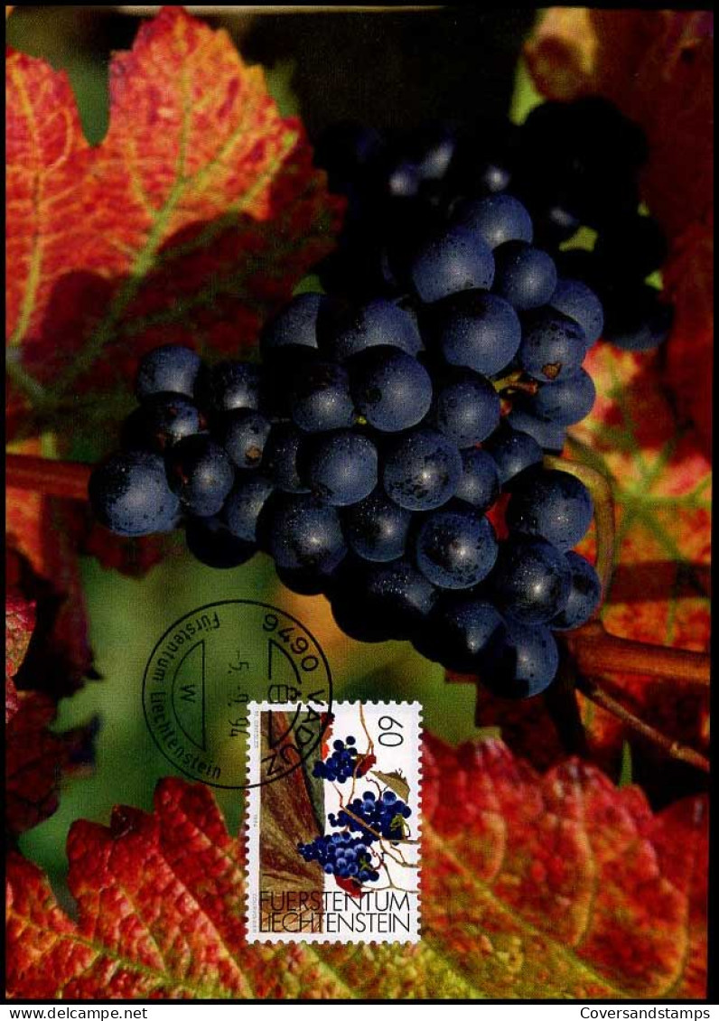Liechtenstein  - Maximum Card - Grapes - Frutta