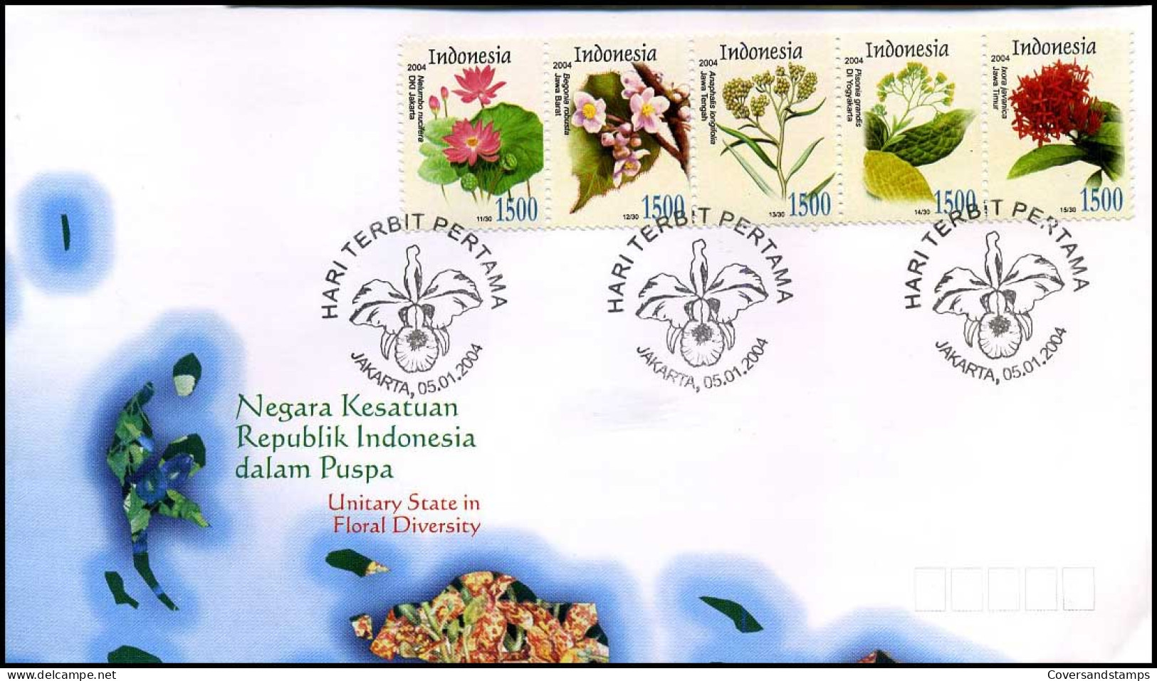 Indonesia - FDC - Unitary State In Floral Diversity - Indonesia