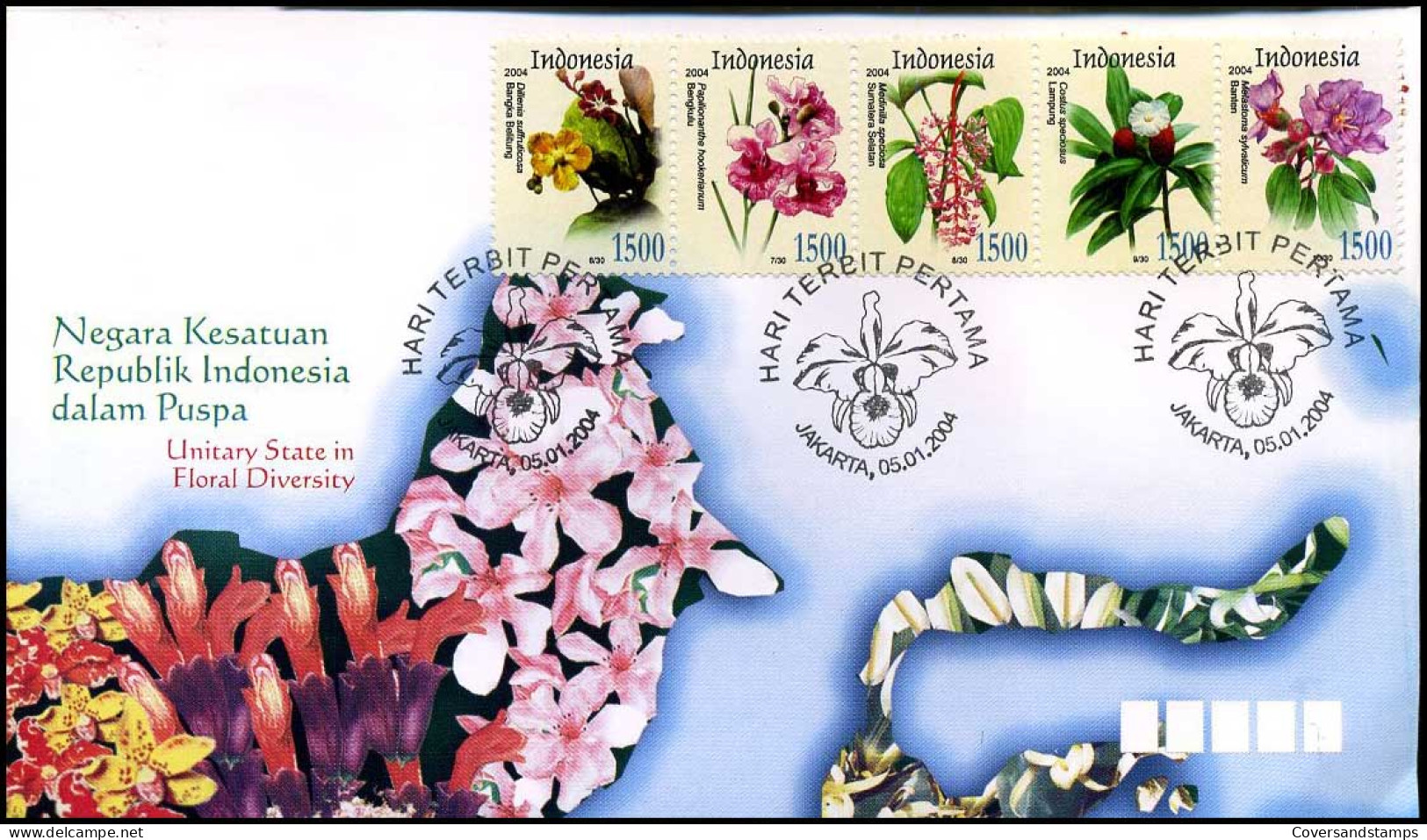 Indonesia - FDC - Unitary State In Floral Diversity - Indonesia