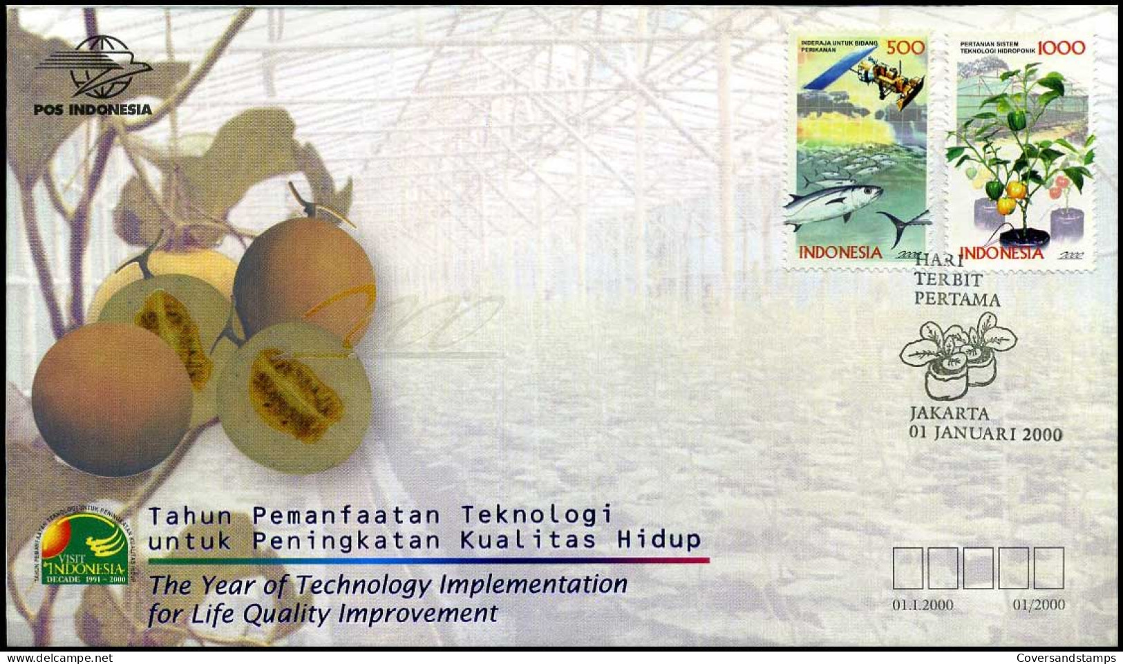 Indonesia - FDC - The Year Of Technology Implementation For Life Quality Improvement - Indonesia