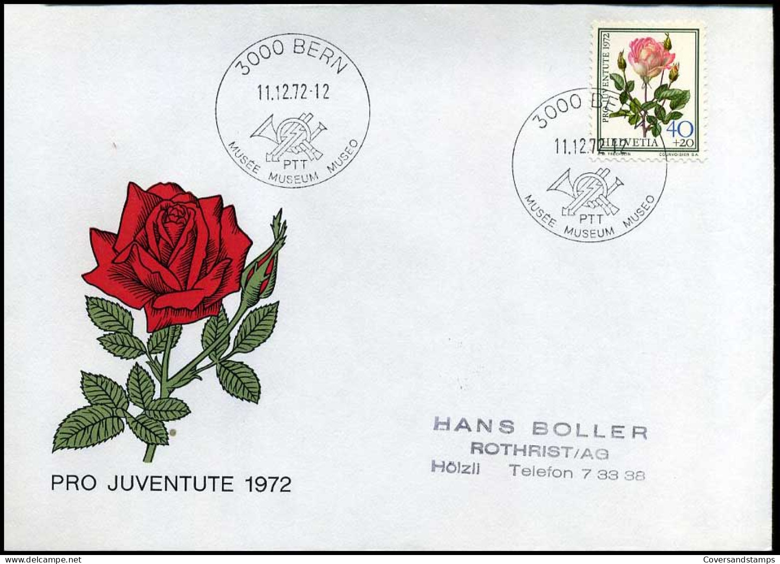 Switzerland - FDC - Roses - Rose