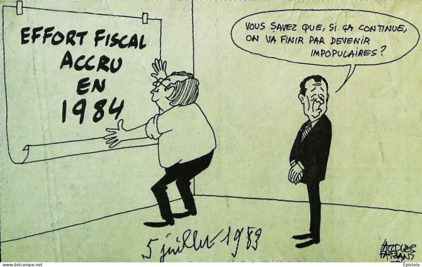 ► Coupure De Presse  Quotidien Le Figaro Jacques Faisant 1983 Mauroy Delors  Effort Fiscal Accru En 1984 - 1950 à Nos Jours