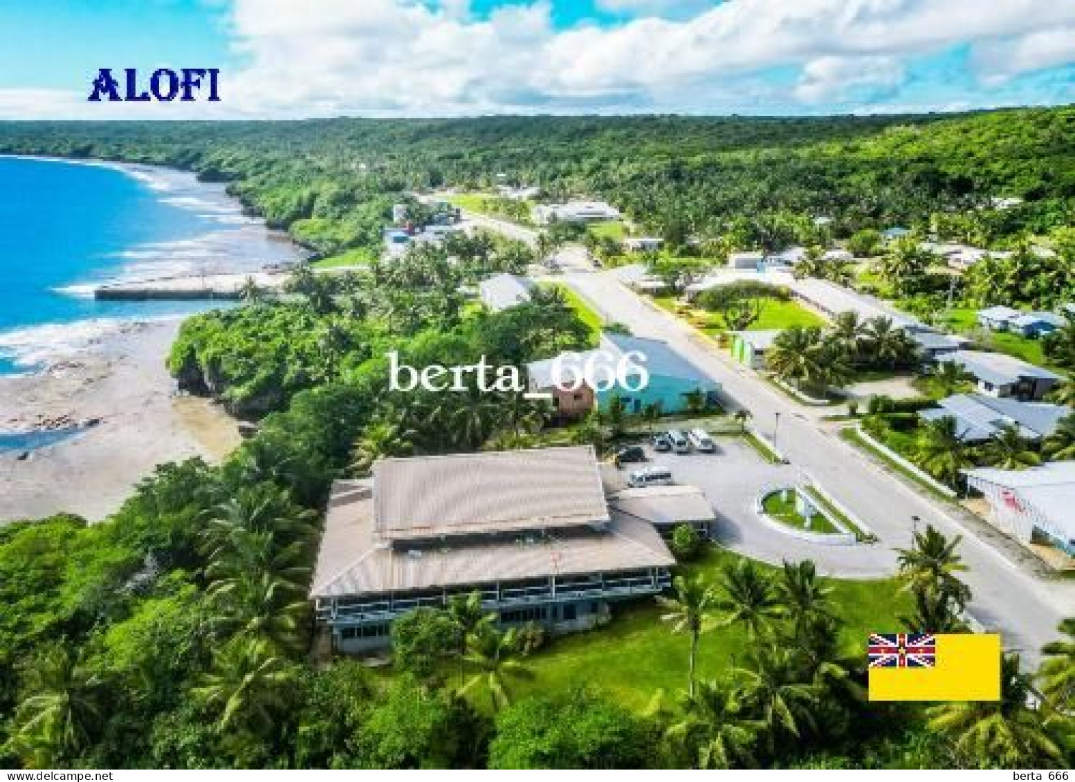 Niue Island Alofi Aerial View New Postcard - Autres & Non Classés