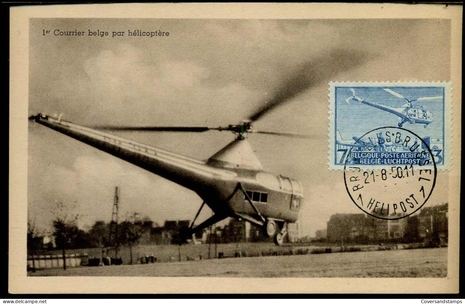 PA25 - MK - 1er Courrier Belge Par Hélicoptère - Helipost - 1934-1951