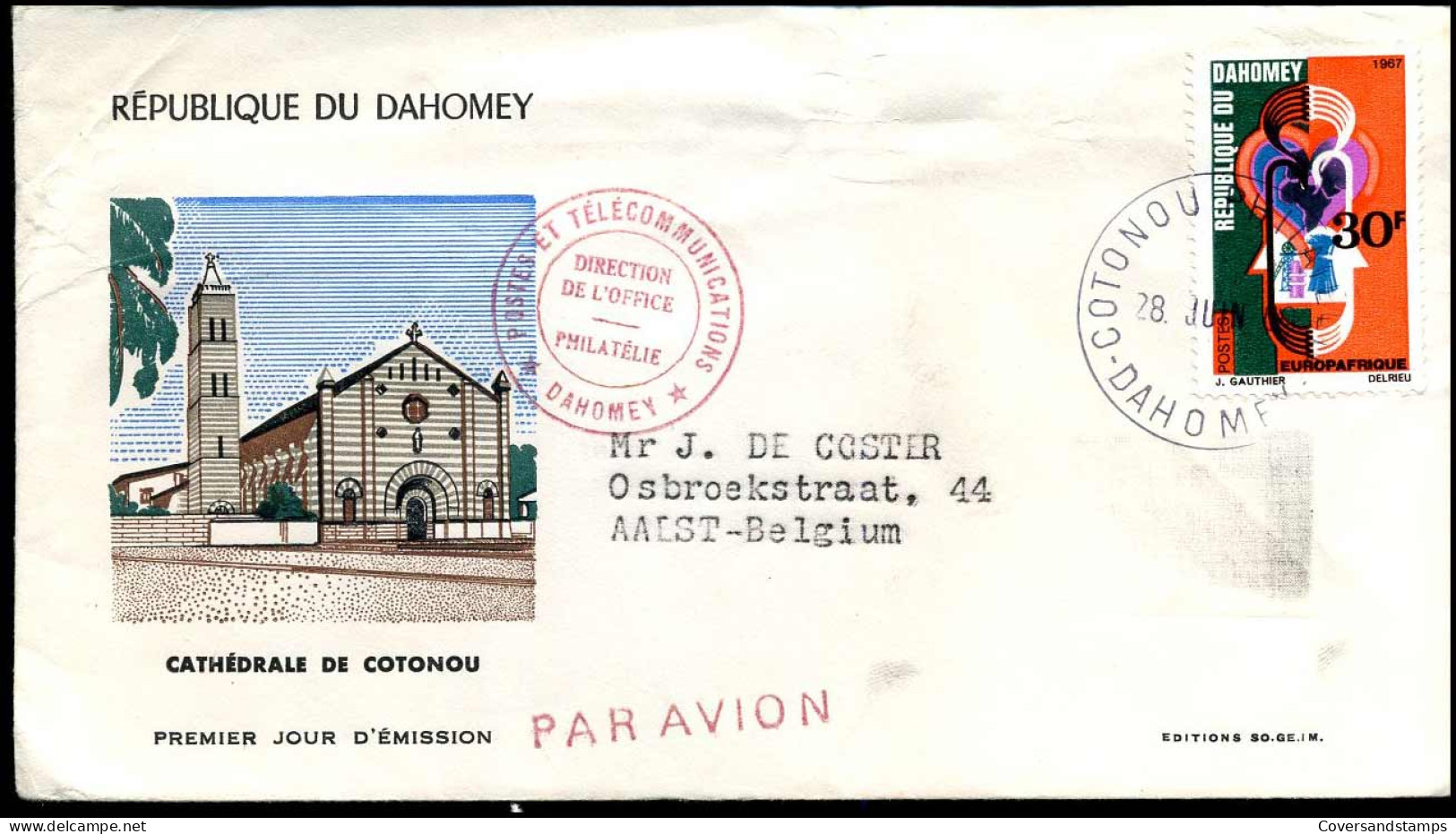 FDC - Cathédrale Du Cotonou - Bénin – Dahomey (1960-...)