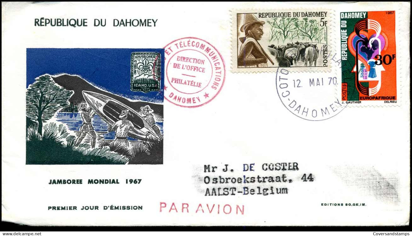 FDC - Jamboree Mondial 1967 - Benin - Dahomey (1960-...)