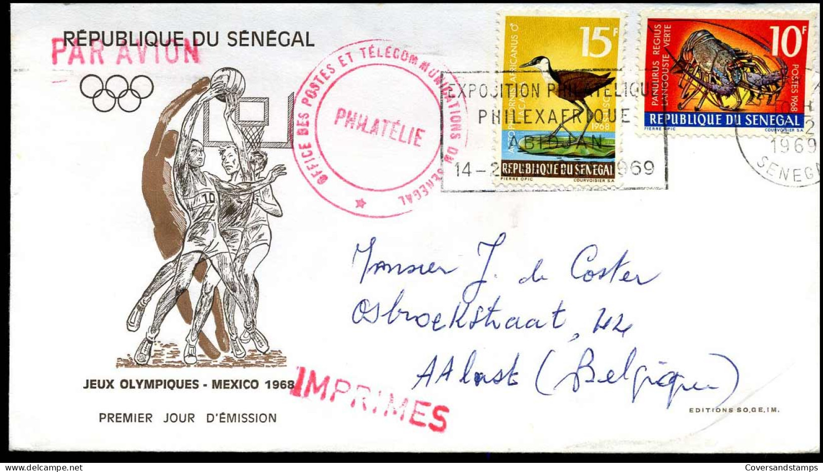 FDC - Jeux Olympiques - Mexico 1968 - Senegal (1960-...)