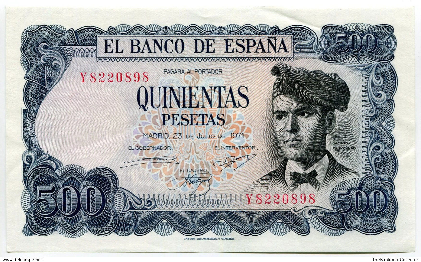 Spain 500 Pesetas 1971 P-153 AUNC - 1-2-5-25 Peseten