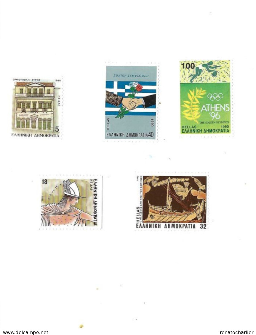 Olympiques,Homère,Hermes,Hermoupolis,Réconciliation Nationale,,MNH,Neuf Sans Charnière. - Neufs