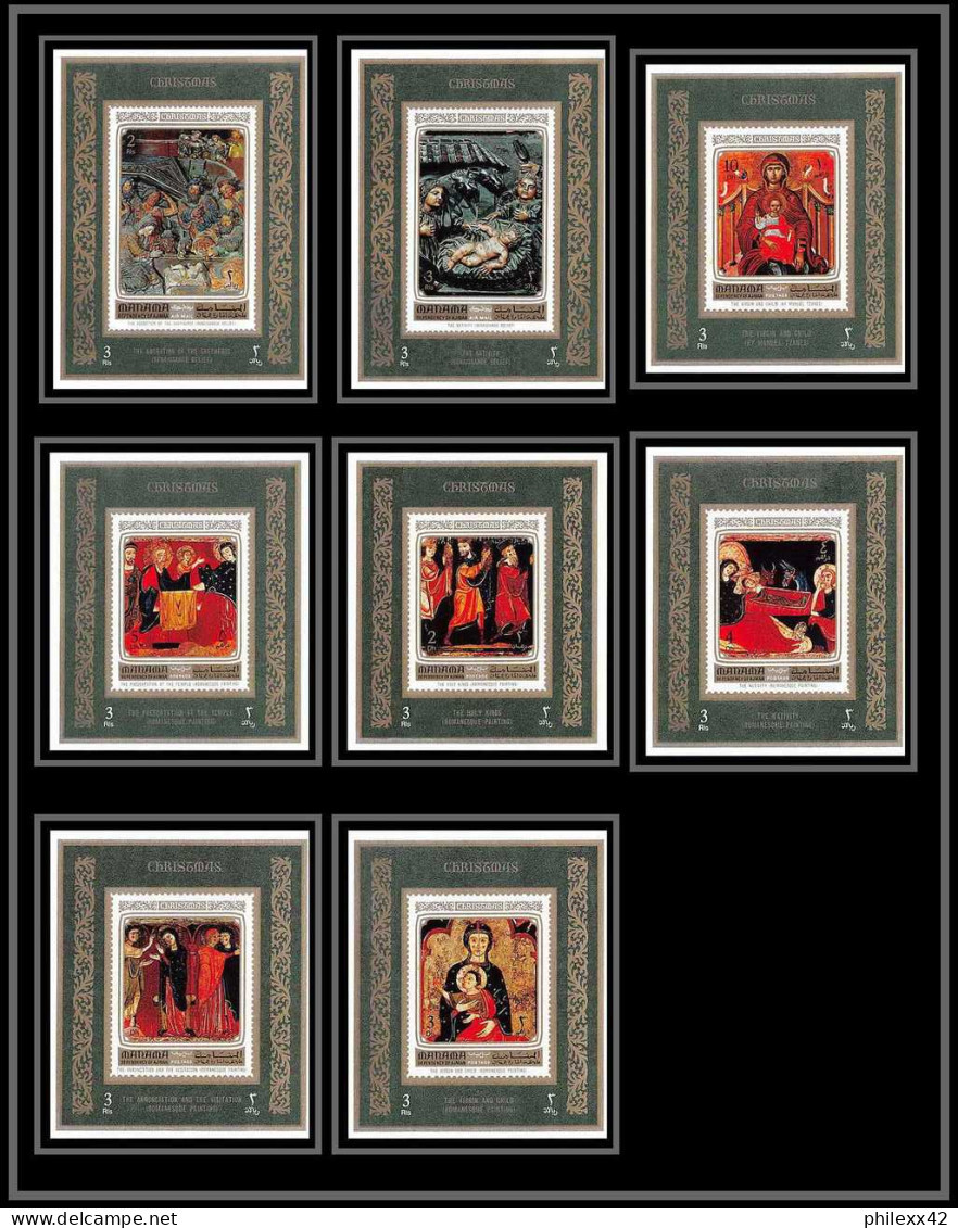 Manama - 3147/ N° 900/907 Christmas Renaissance Peinture Tableaux Paintings Deluxe Miniature Sheets ** MNH - Religious